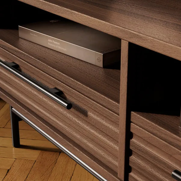 Mango Wood-Effect TV Unit