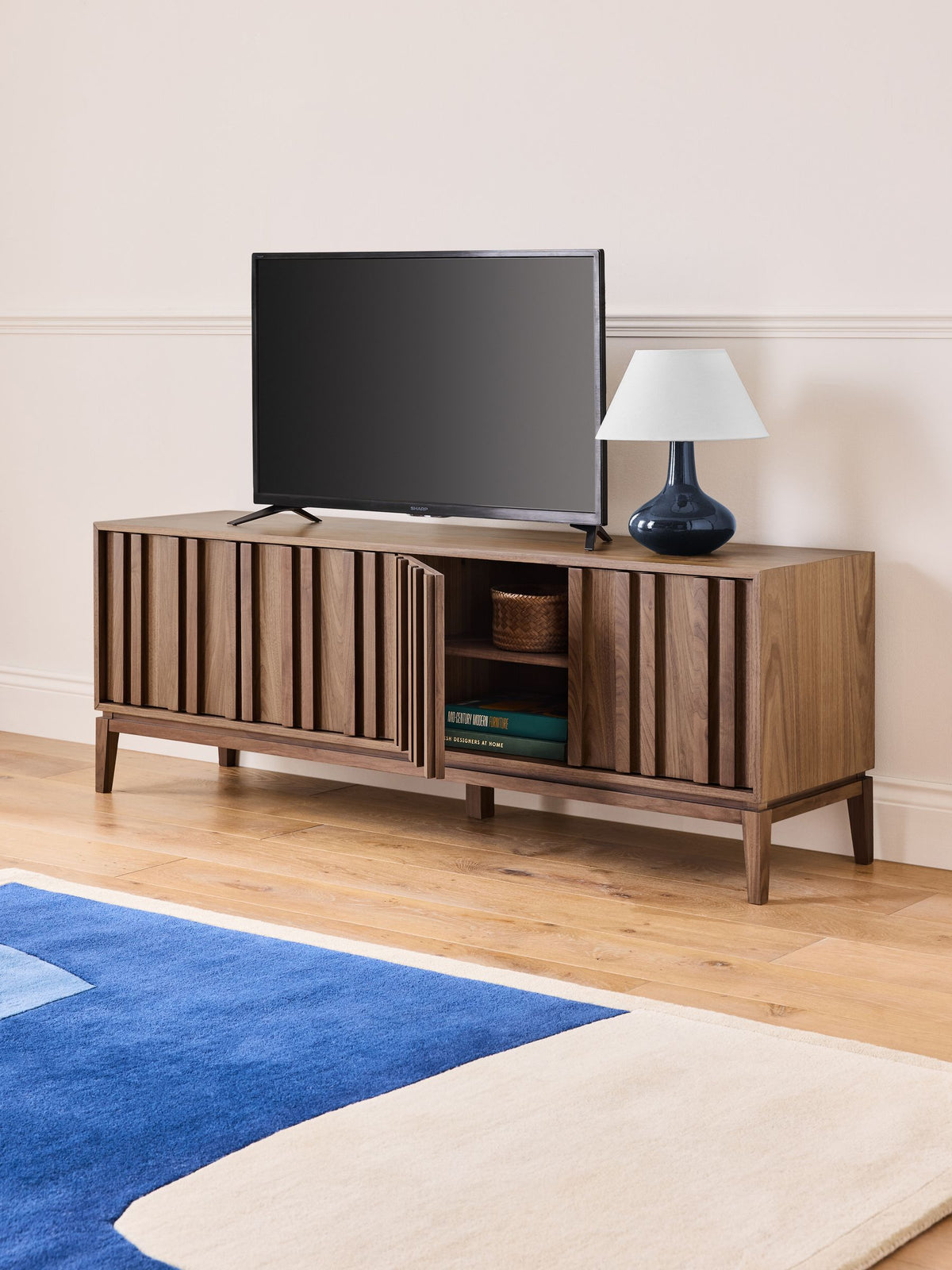 Belgrave Wide TV Unit in Walnut – view 3