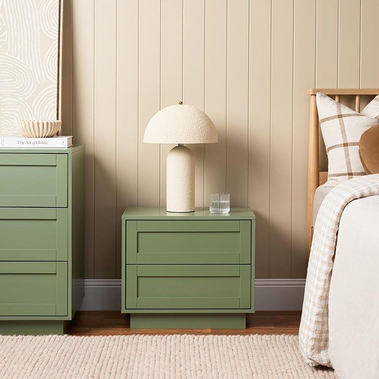 Mocka Eros sage green bedside table — design reference