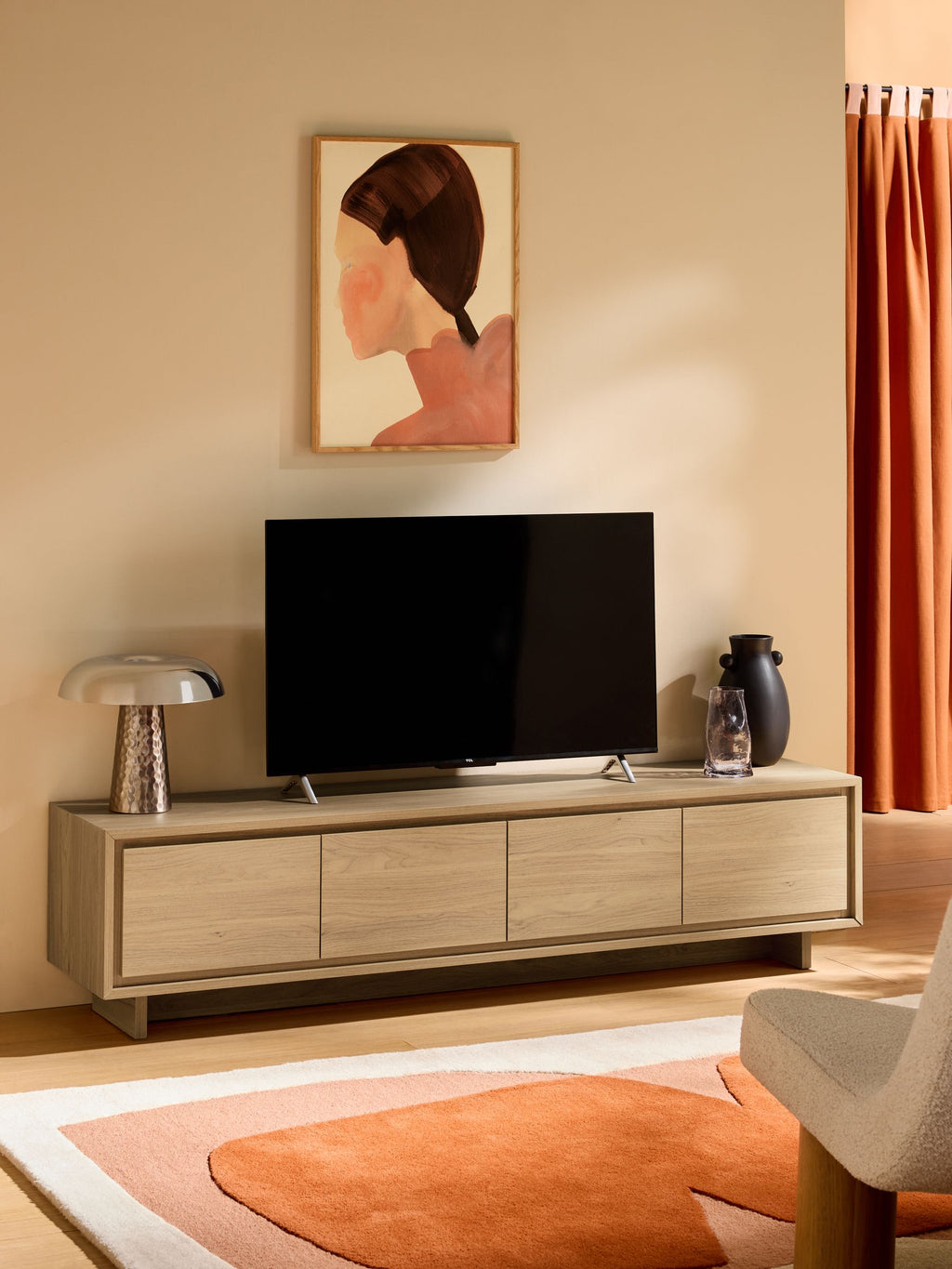 Kaci TV Unit in Oak Effect – view 2