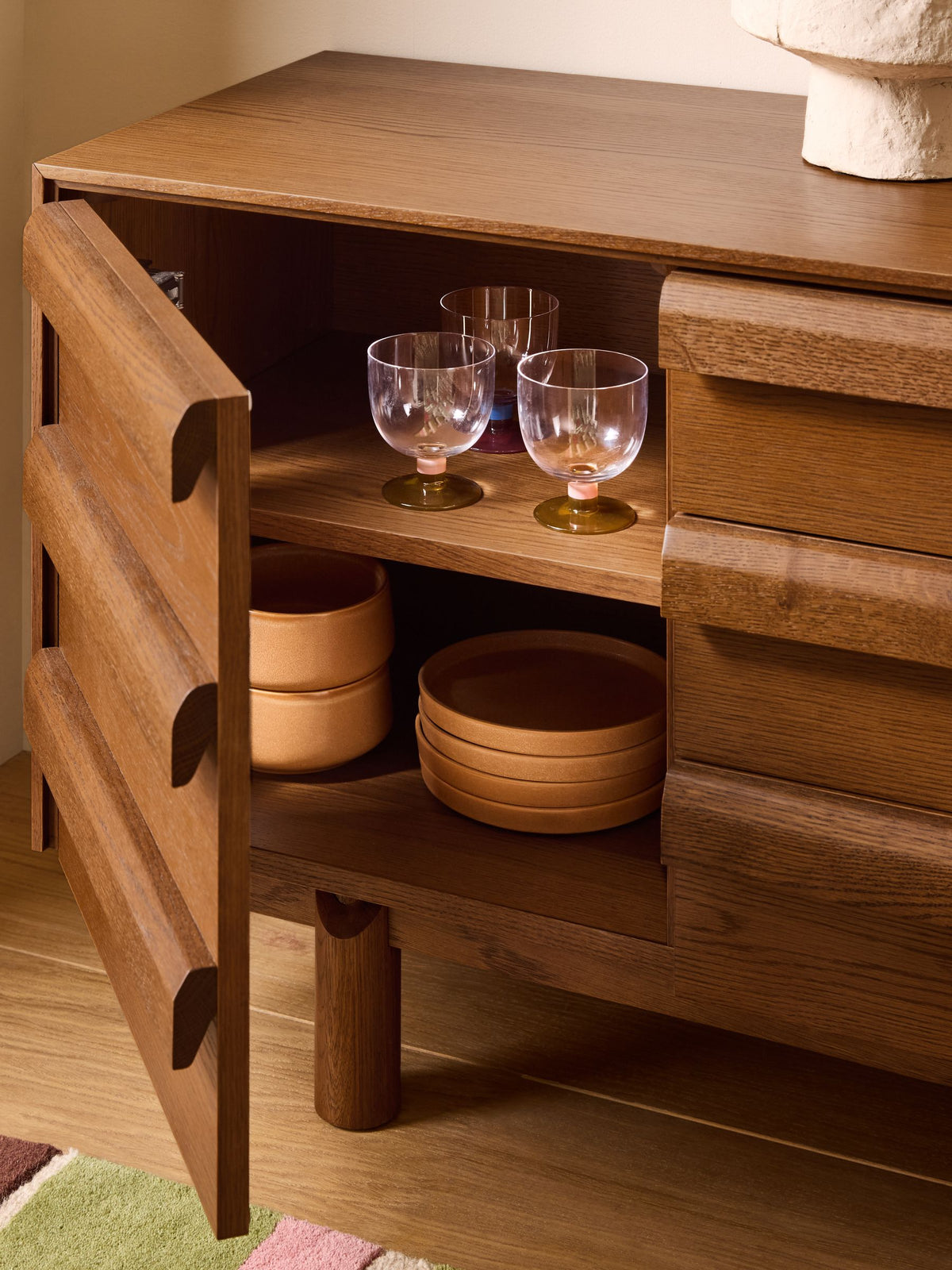 Plinth Large Sideboard in Oak – view 3
